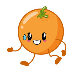 kawaii orange cartoon character