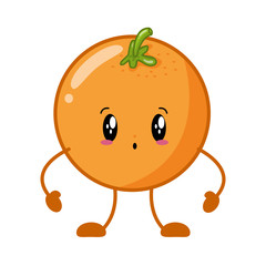kawaii orange cartoon character