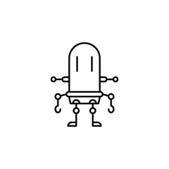 robot, baby outline icon. Signs and symbols can be used for web, logo, mobile app, UI, UX
