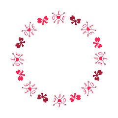 Valentines Day seamless brush pattern Love Heart