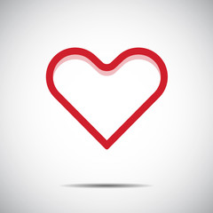 Heart Red Icon Vector , Love Symbol  Valentine's Day