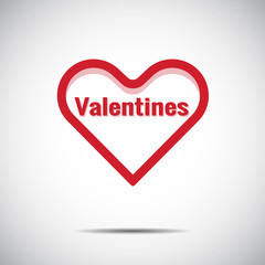 Heart Red Icon Vector , Love Symbol  Valentine's Day