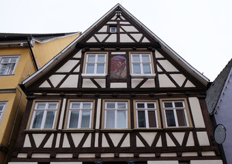 Half-timbered old house in Aalen, Germany 