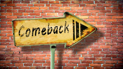 Fototapeta premium Sign 380 - Comeback