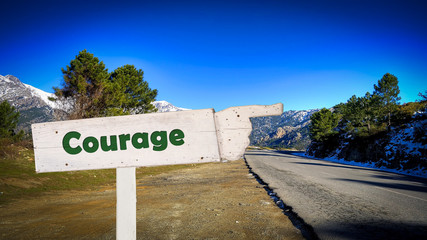 Sign 377 - Courage