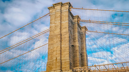 Famous Brooklyn Bridge in New York City