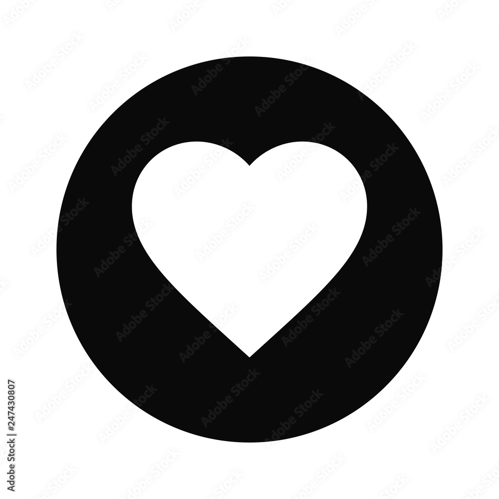 Poster filled heart icon vector isolated on white background. modern symbol in trendy flat style for mobile