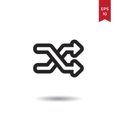 Shuffle arrows vector icon