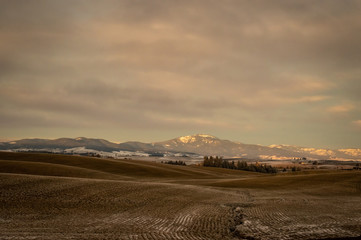 Winter farm scene Eastern Washington