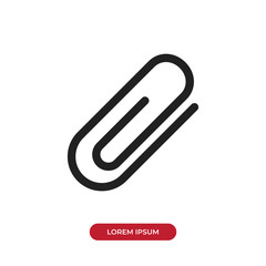 Paper clip vector icon