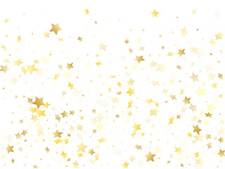 Magic gold sparkle texture vector star background.