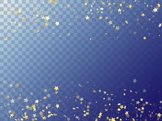 Star shining gold gradient sparkles on transparent background.
