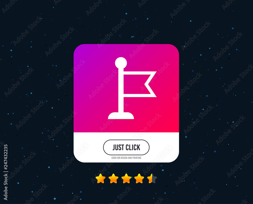 Poster flag pointer sign icon. location marker symbol. web or internet icon design. rating stars. just clic