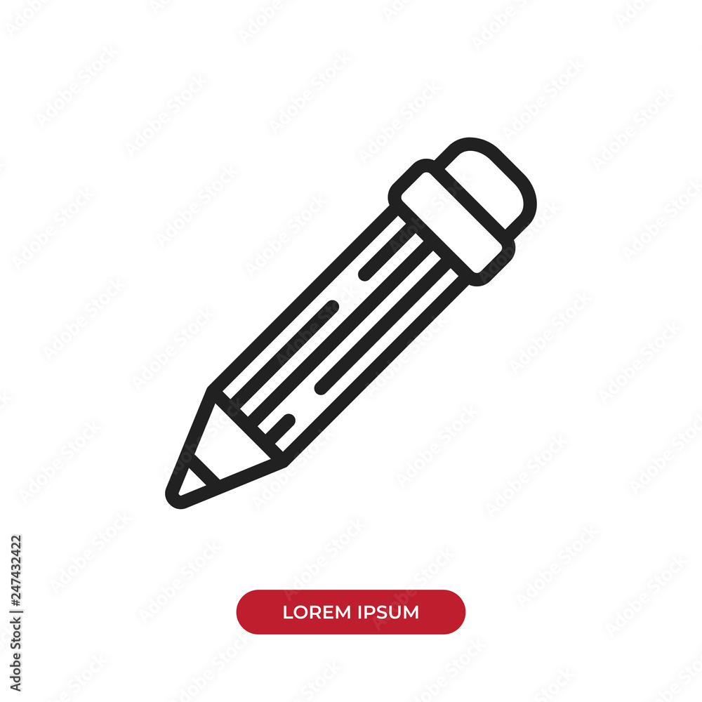 Poster outline pencil vector icon isolated on white background. linear symbol for mobile app and web design