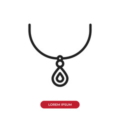 Necklace vector icon
