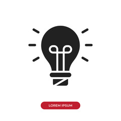 Light bulb vector icon