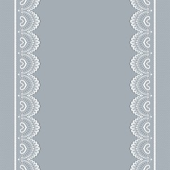 card with lace border