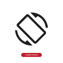 Screen rotation vector icon