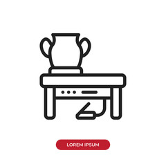 Outline Potter vector icon isolated on white background. Linear symbol for mobile app and web design.