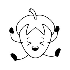 kawaii strawberry cartoon character