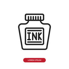 Ink bottle vector icon