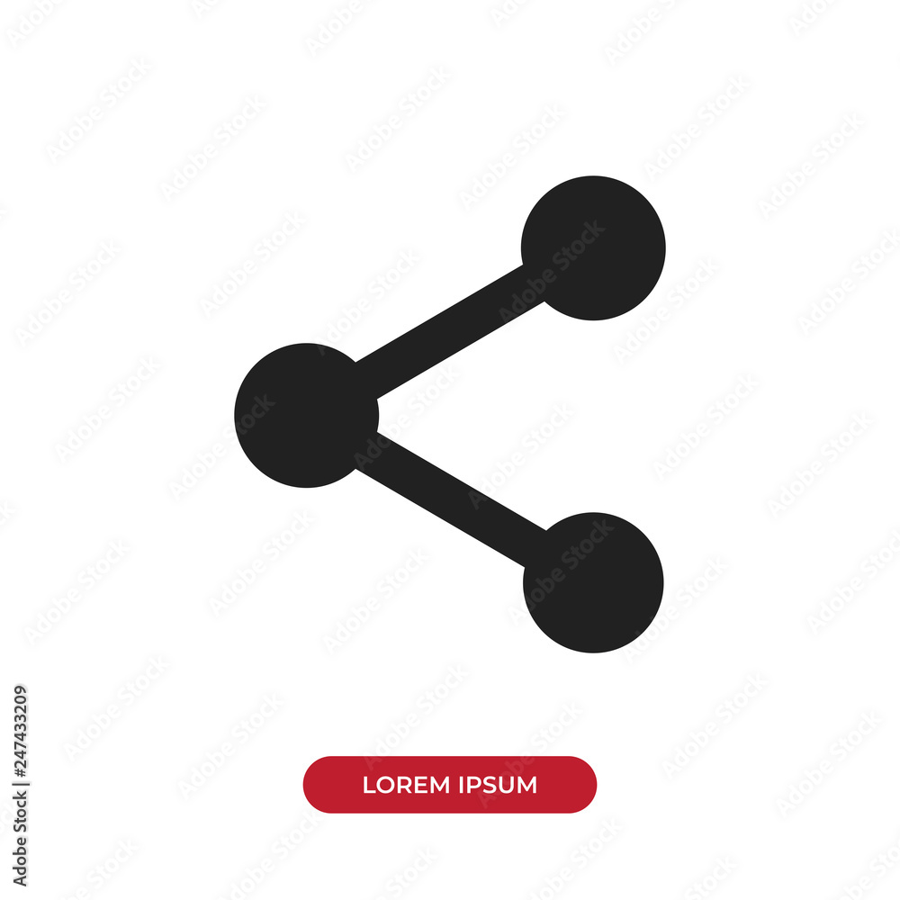 Poster filled share icon vector isolated on white background. modern symbol in trendy flat style for mobile