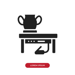 Filled Potter icon vector isolated on white background. Modern symbol in trendy flat style for mobile app and web design.