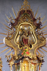 Our Lady of Sorrows altar in Maria Vesperbild Church in Ziemetshausen, Germany 
