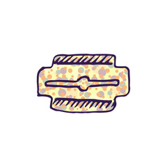 razor vector doodle sketch isolated on white background