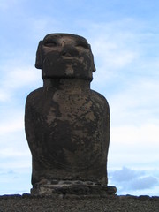 Moais of Eastern Island. RApa Nui. Isla de Pascua. Chile