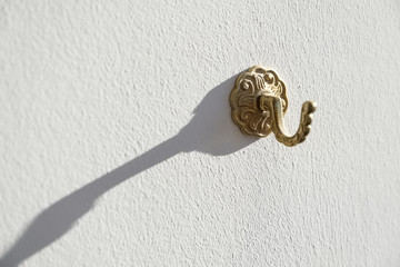 Gold curtain tie back hook antique finish pattern