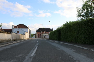 Village, small town in northeastern France. Champagne, Marne, Grand Est. Warm, calm, pleasant,...