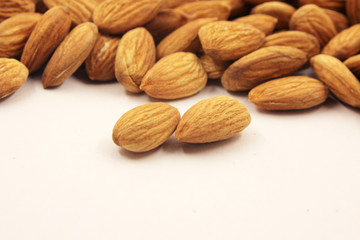 Background of peeled almonds.
