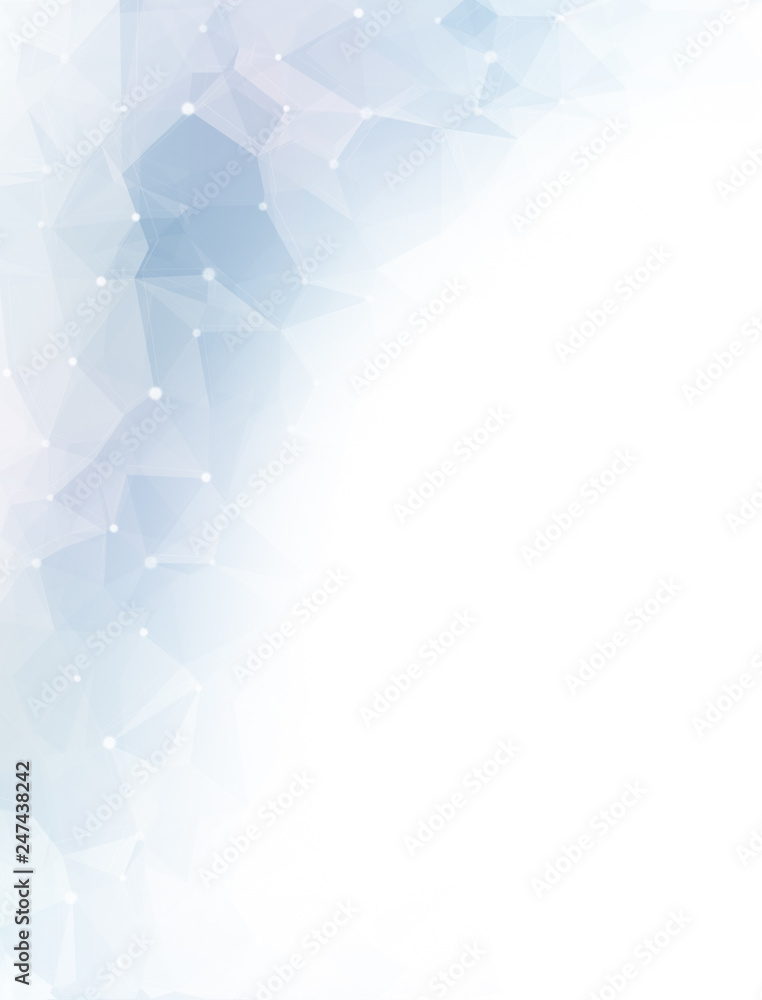 Poster high resolution blue polygon mosaic vector background. abstract 3d triangular low poly style. white 
