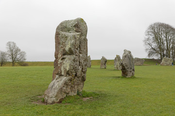 The stone monument Avebury Circle built in the late Neolithic period, around 2600 BC for unknown reason