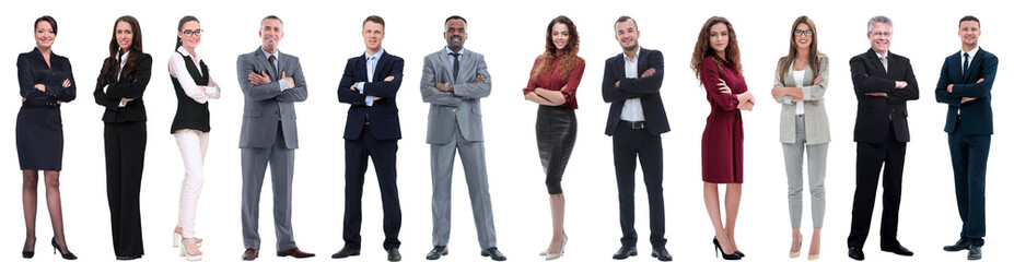 Fototapeta na wymiar group of successful business people isolated on white