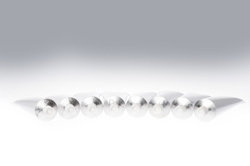 Close up of aluminum tube isolated on white background. Cosmetic or medicine gel.