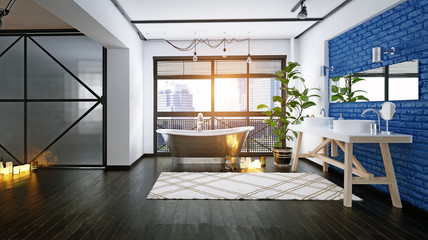 modern loft bathroom design.