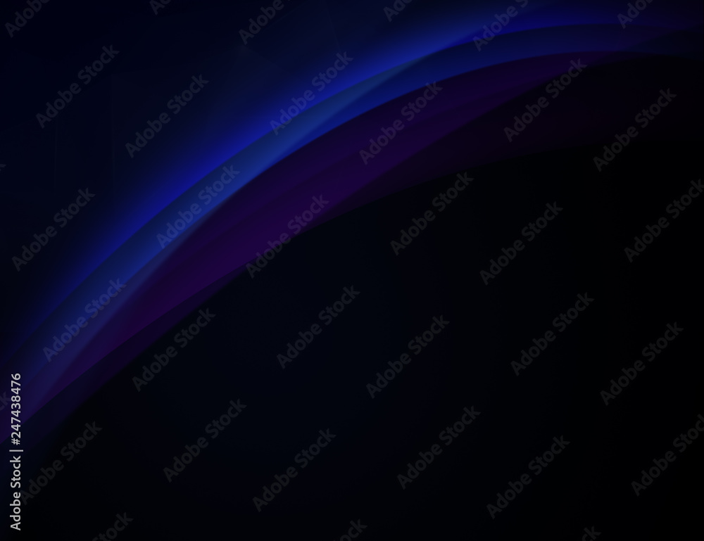 Poster abstract background of curvy, blurred and glowing colorful lines on black. abstract background, vivi