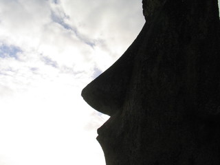 Moais of Eastern Island. Chile