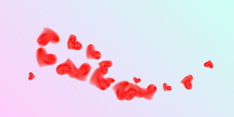 Hearts of confetti for valentines day