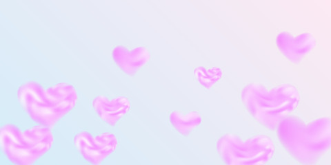 Hearts of confetti for valentines day