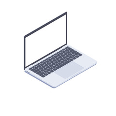 Isometric Laptop. Vector 3d isometric laptop computer - obrazy, fototapety, plakaty