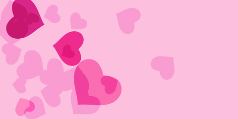 Pink heart confetti