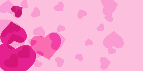 Pink heart confetti