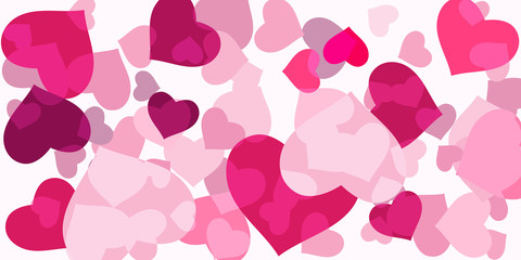 Pink heart confetti