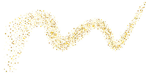 Golden glitter confetti