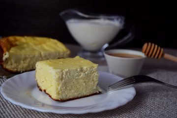 A piece of the casserole