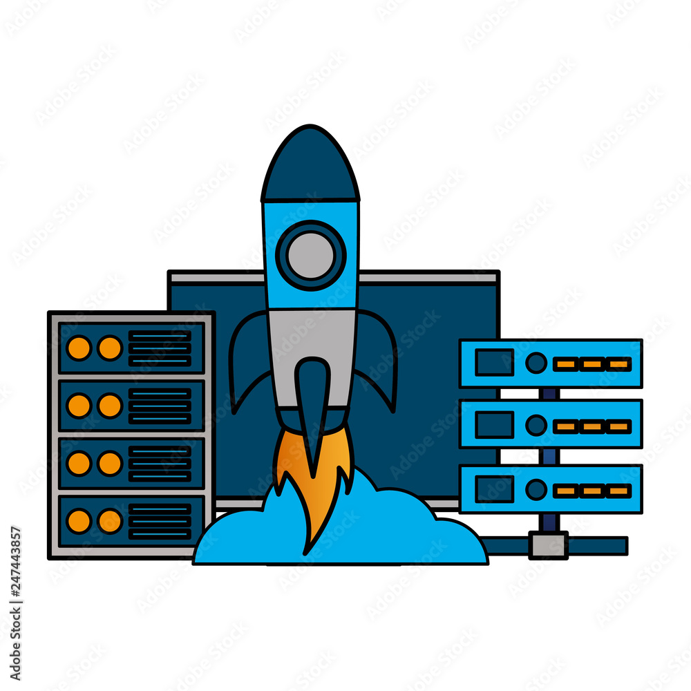 Poster computer database center cpu startup