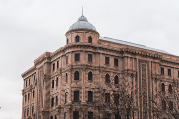 BAKU, AZERBAIJAN : view on SOCAR building